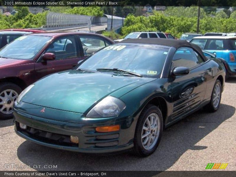 Sherwood Green Pearl / Black 2001 Mitsubishi Eclipse Spyder GS