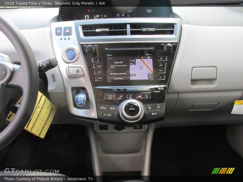 Controls of 2016 Prius v Three