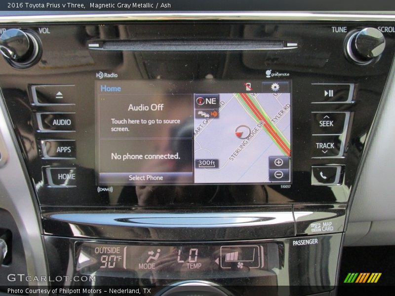 Navigation of 2016 Prius v Three