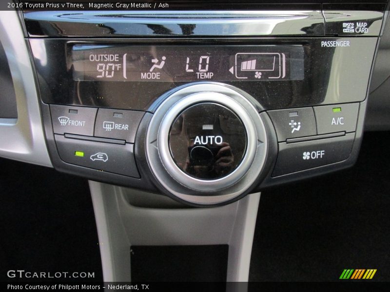 Controls of 2016 Prius v Three