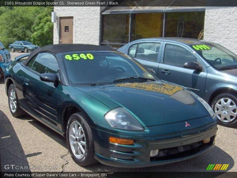 Sherwood Green Pearl / Black 2001 Mitsubishi Eclipse Spyder GS