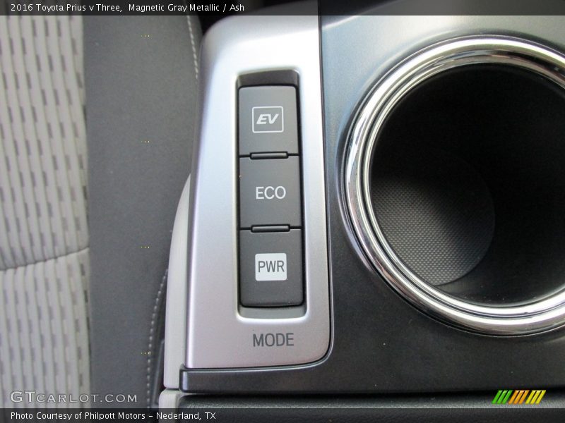 Controls of 2016 Prius v Three