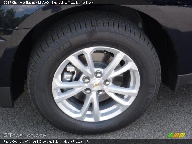 Blue Velvet Metallic / Jet Black 2017 Chevrolet Equinox LT AWD