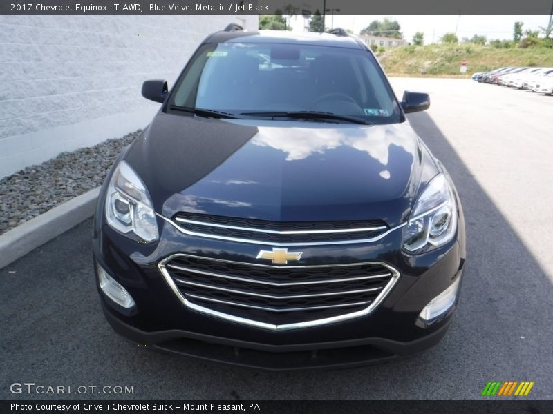 Blue Velvet Metallic / Jet Black 2017 Chevrolet Equinox LT AWD