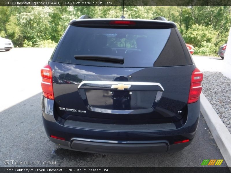 Blue Velvet Metallic / Jet Black 2017 Chevrolet Equinox LT AWD