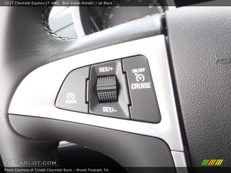 Blue Velvet Metallic / Jet Black 2017 Chevrolet Equinox LT AWD