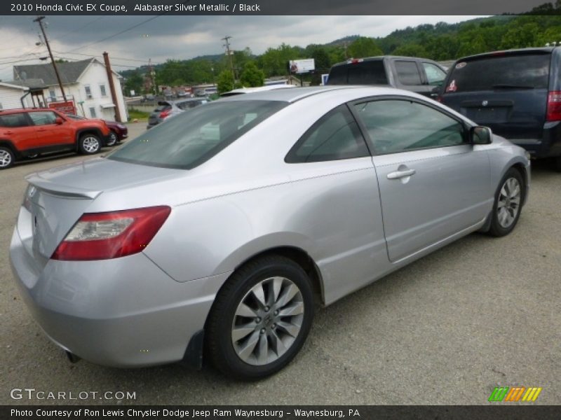 Alabaster Silver Metallic / Black 2010 Honda Civic EX Coupe