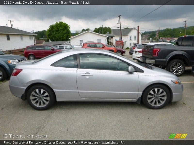 Alabaster Silver Metallic / Black 2010 Honda Civic EX Coupe