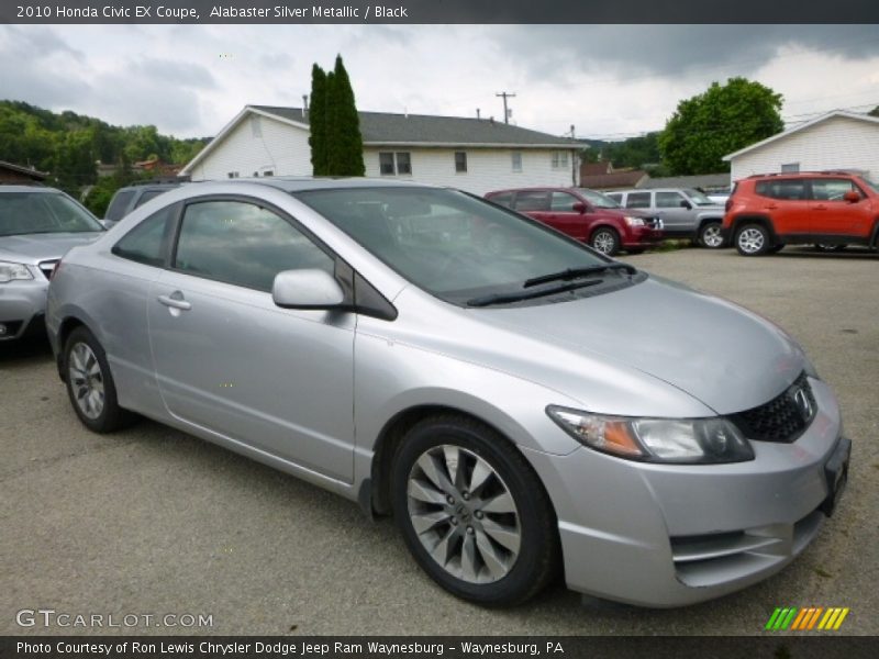 Alabaster Silver Metallic / Black 2010 Honda Civic EX Coupe