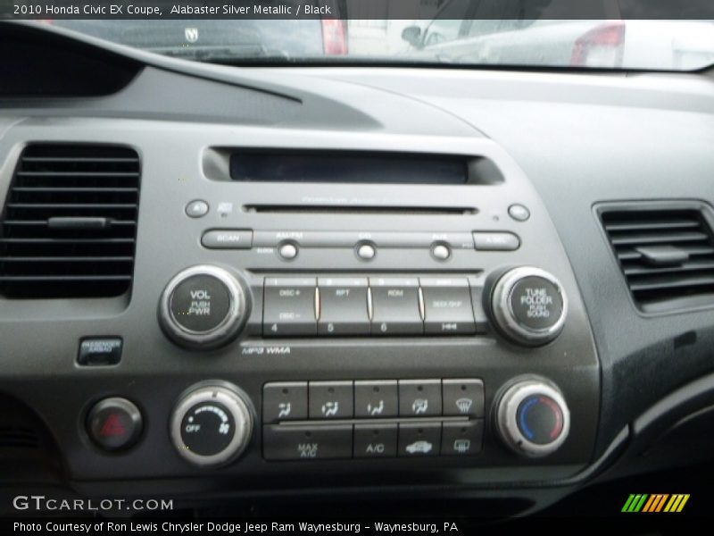 Alabaster Silver Metallic / Black 2010 Honda Civic EX Coupe