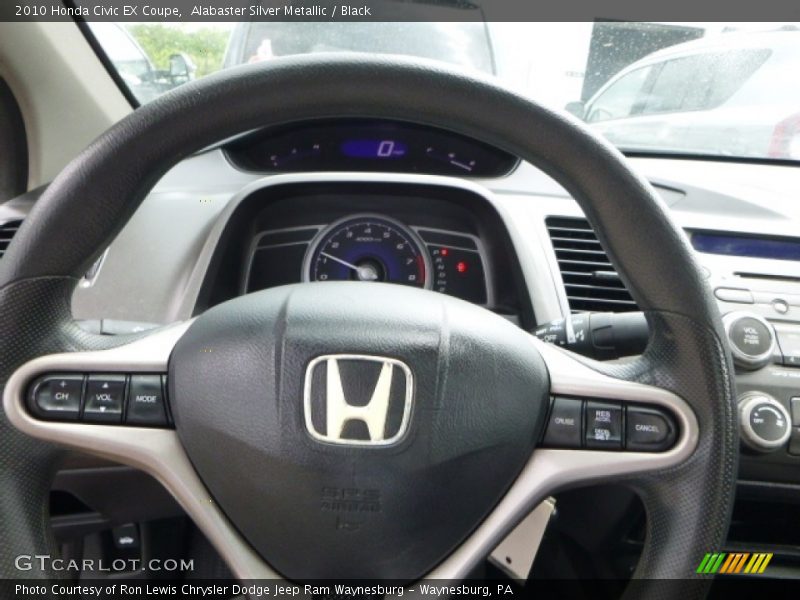 Alabaster Silver Metallic / Black 2010 Honda Civic EX Coupe