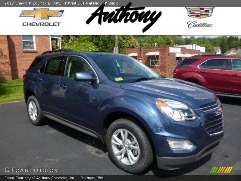 Patriot Blue Metallic / Jet Black 2017 Chevrolet Equinox LT AWD