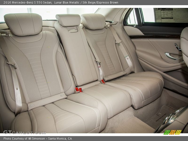 Lunar Blue Metallic / Silk Beige/Espresso Brown 2016 Mercedes-Benz S 550 Sedan