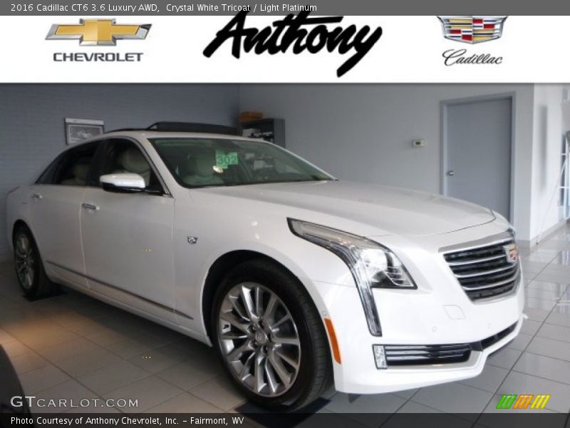 Crystal White Tricoat / Light Platinum 2016 Cadillac CT6 3.6 Luxury AWD