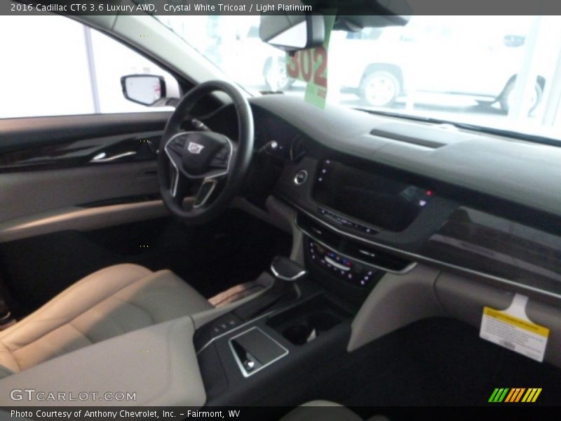 Crystal White Tricoat / Light Platinum 2016 Cadillac CT6 3.6 Luxury AWD