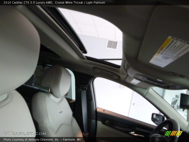 Crystal White Tricoat / Light Platinum 2016 Cadillac CT6 3.6 Luxury AWD