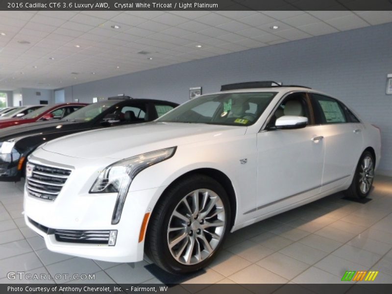 Crystal White Tricoat / Light Platinum 2016 Cadillac CT6 3.6 Luxury AWD