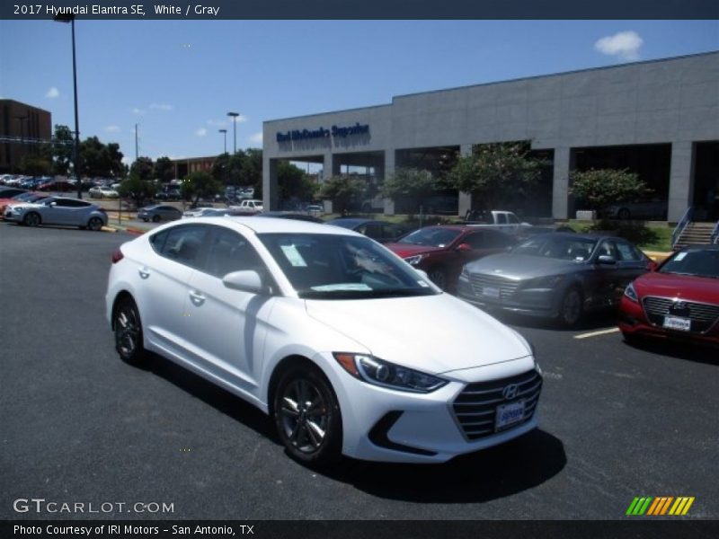 White / Gray 2017 Hyundai Elantra SE