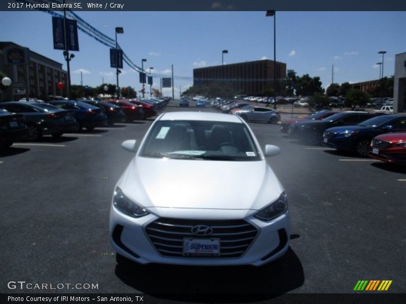 White / Gray 2017 Hyundai Elantra SE