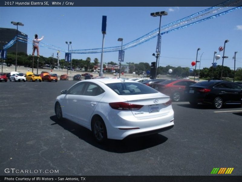 White / Gray 2017 Hyundai Elantra SE