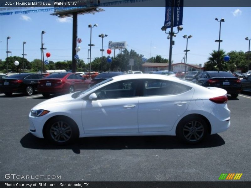 White / Gray 2017 Hyundai Elantra SE