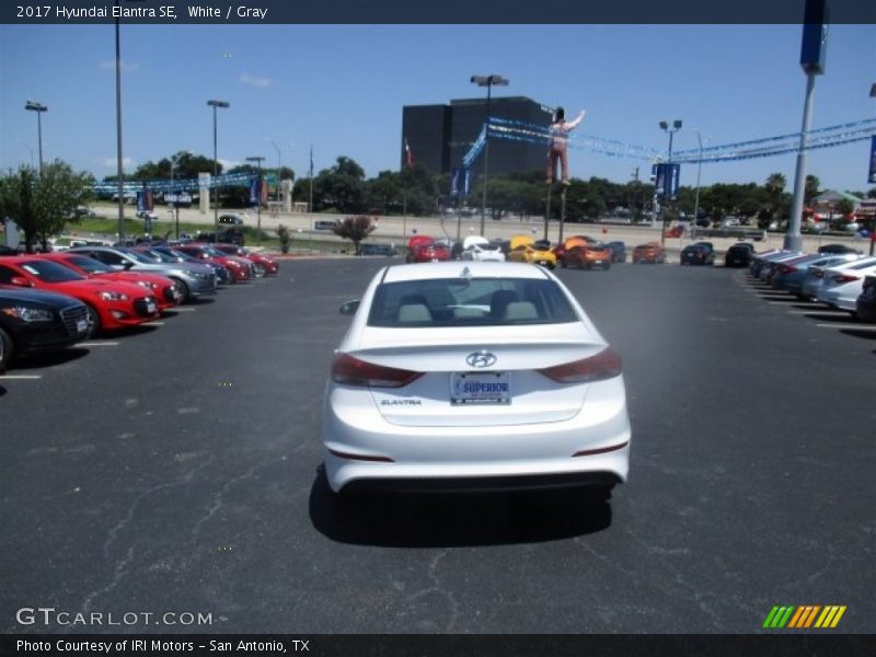 White / Gray 2017 Hyundai Elantra SE