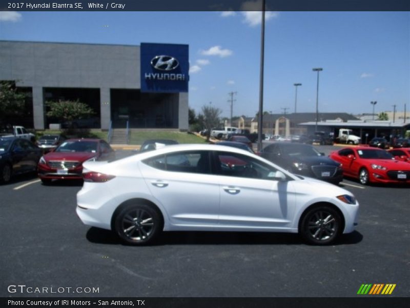White / Gray 2017 Hyundai Elantra SE