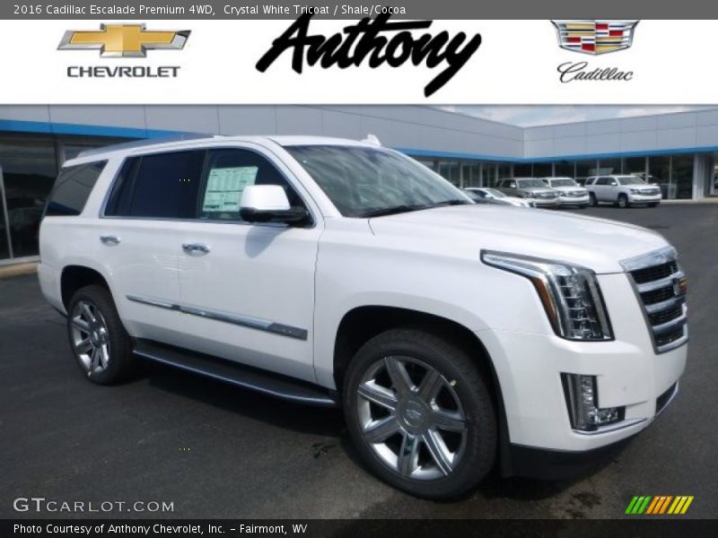 Crystal White Tricoat / Shale/Cocoa 2016 Cadillac Escalade Premium 4WD