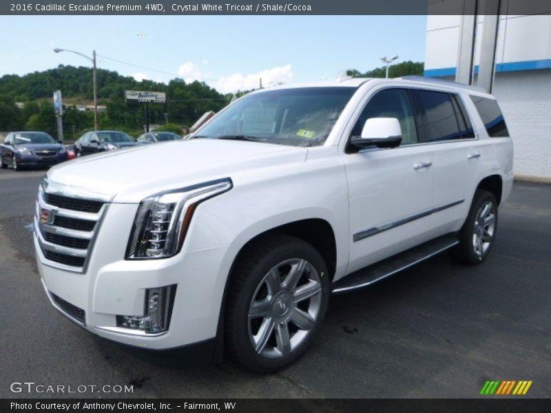 Crystal White Tricoat / Shale/Cocoa 2016 Cadillac Escalade Premium 4WD