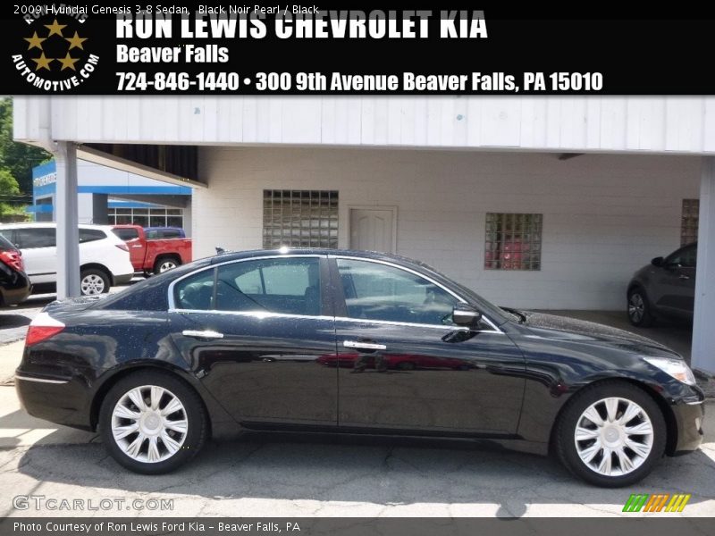 Black Noir Pearl / Black 2009 Hyundai Genesis 3.8 Sedan