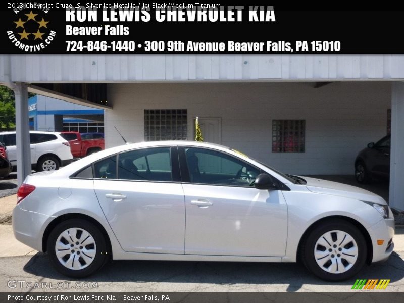 Silver Ice Metallic / Jet Black/Medium Titanium 2013 Chevrolet Cruze LS
