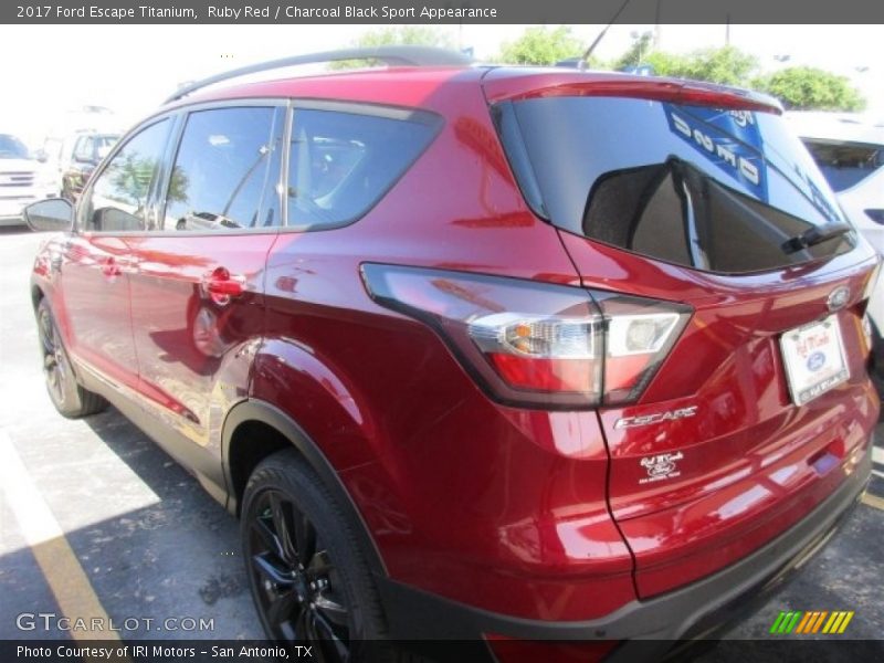 Ruby Red / Charcoal Black Sport Appearance 2017 Ford Escape Titanium