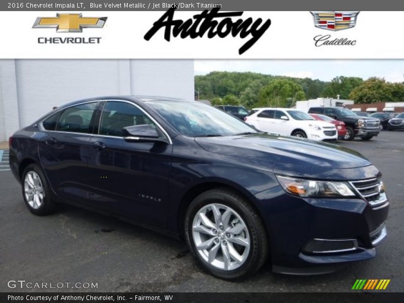 Blue Velvet Metallic / Jet Black/Dark Titanium 2016 Chevrolet Impala LT