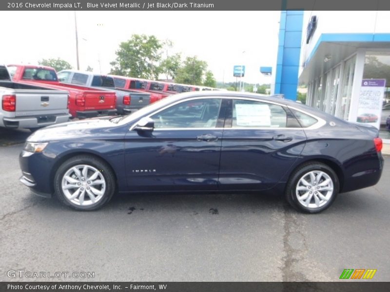 Blue Velvet Metallic / Jet Black/Dark Titanium 2016 Chevrolet Impala LT