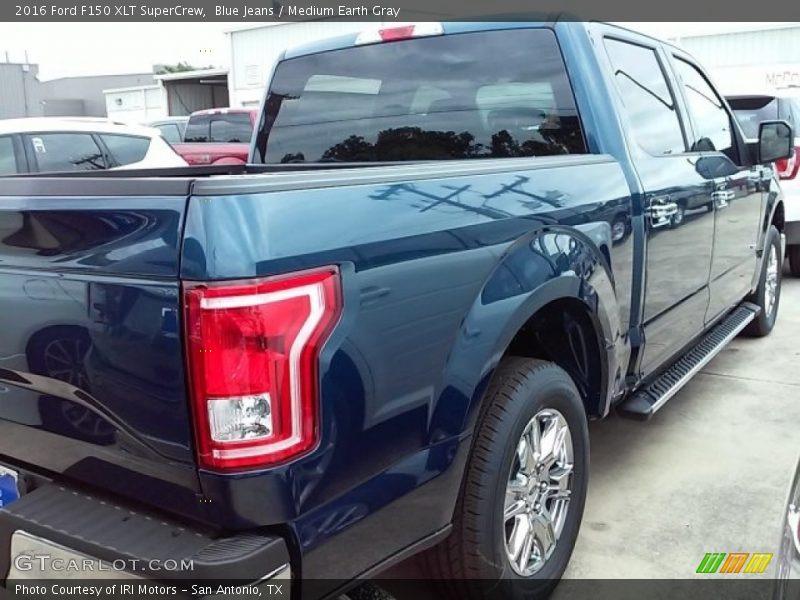 Blue Jeans / Medium Earth Gray 2016 Ford F150 XLT SuperCrew