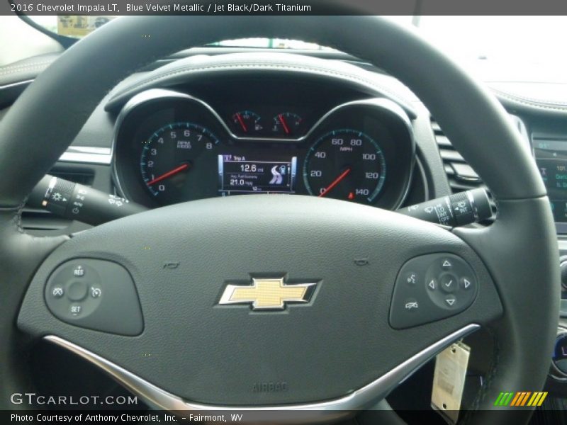 Blue Velvet Metallic / Jet Black/Dark Titanium 2016 Chevrolet Impala LT