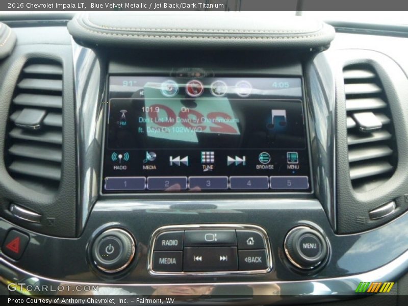 Blue Velvet Metallic / Jet Black/Dark Titanium 2016 Chevrolet Impala LT