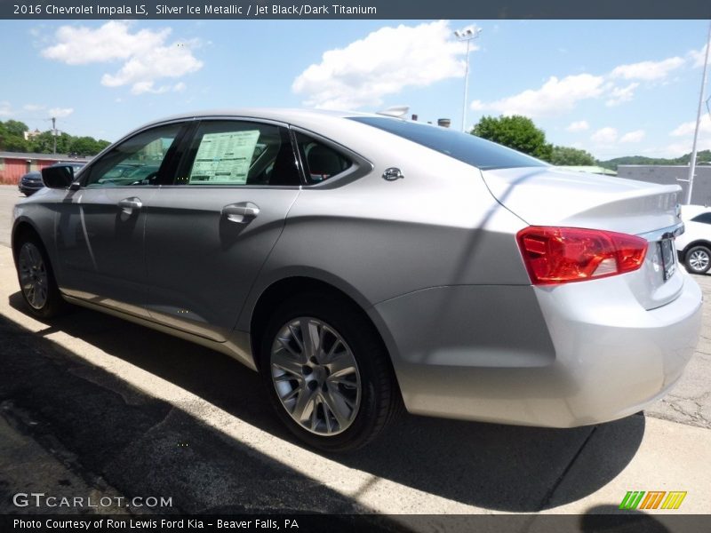 Silver Ice Metallic / Jet Black/Dark Titanium 2016 Chevrolet Impala LS