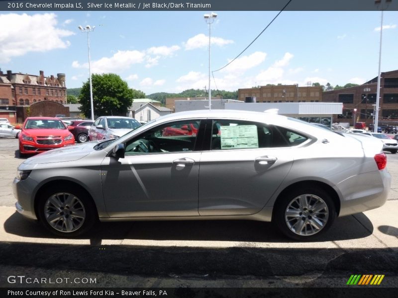 Silver Ice Metallic / Jet Black/Dark Titanium 2016 Chevrolet Impala LS