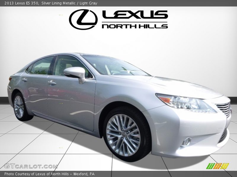 Silver Lining Metallic / Light Gray 2013 Lexus ES 350