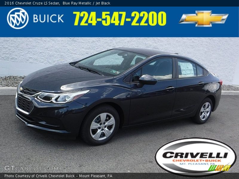 Blue Ray Metallic / Jet Black 2016 Chevrolet Cruze LS Sedan