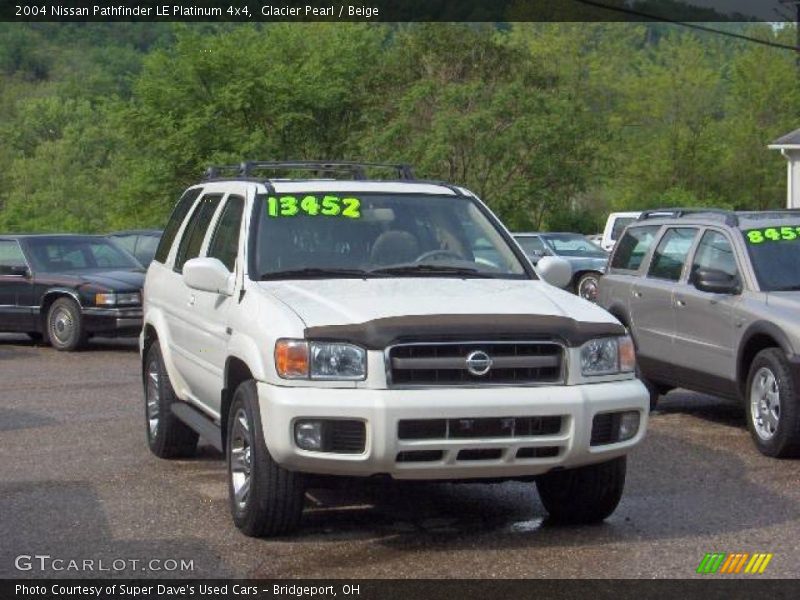 Glacier Pearl / Beige 2004 Nissan Pathfinder LE Platinum 4x4