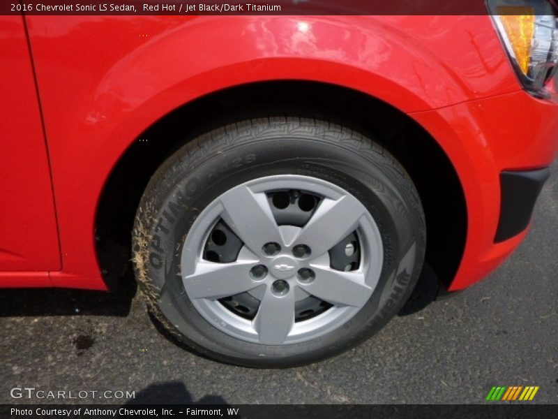 Red Hot / Jet Black/Dark Titanium 2016 Chevrolet Sonic LS Sedan