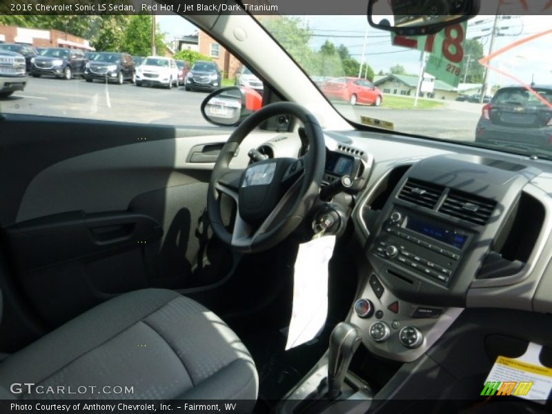 Red Hot / Jet Black/Dark Titanium 2016 Chevrolet Sonic LS Sedan