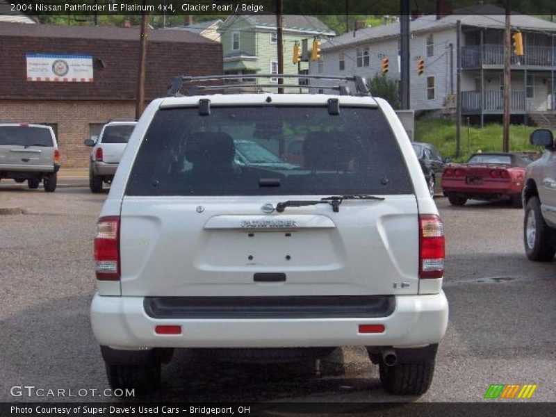 Glacier Pearl / Beige 2004 Nissan Pathfinder LE Platinum 4x4