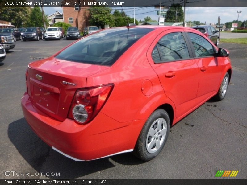Red Hot / Jet Black/Dark Titanium 2016 Chevrolet Sonic LS Sedan