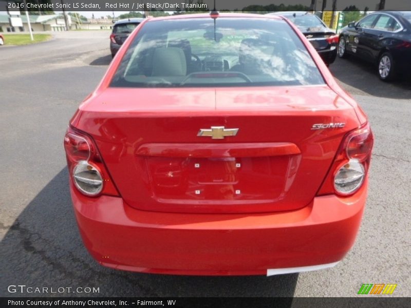 Red Hot / Jet Black/Dark Titanium 2016 Chevrolet Sonic LS Sedan
