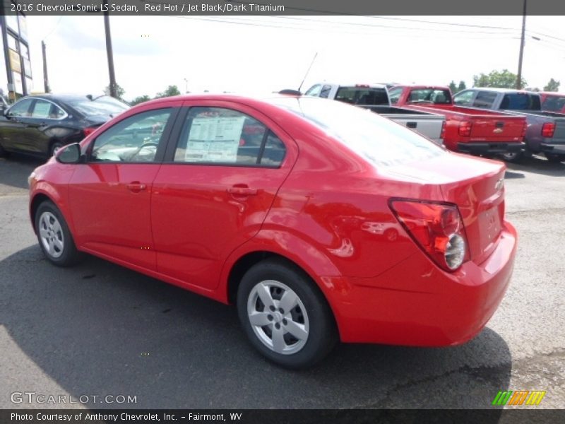 Red Hot / Jet Black/Dark Titanium 2016 Chevrolet Sonic LS Sedan
