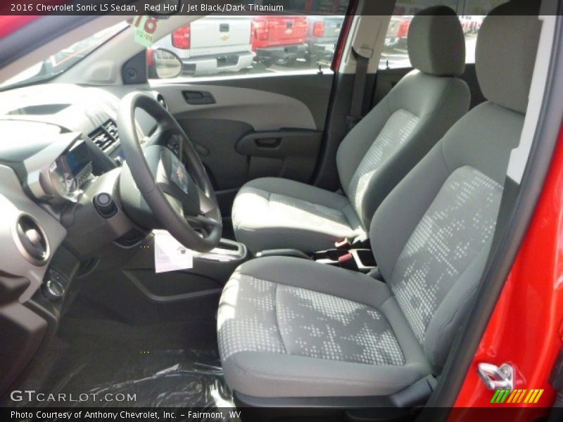 Red Hot / Jet Black/Dark Titanium 2016 Chevrolet Sonic LS Sedan