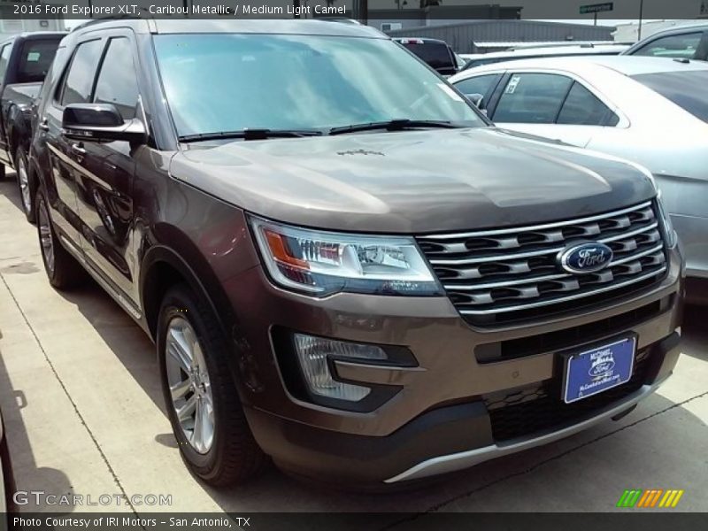 Caribou Metallic / Medium Light Camel 2016 Ford Explorer XLT